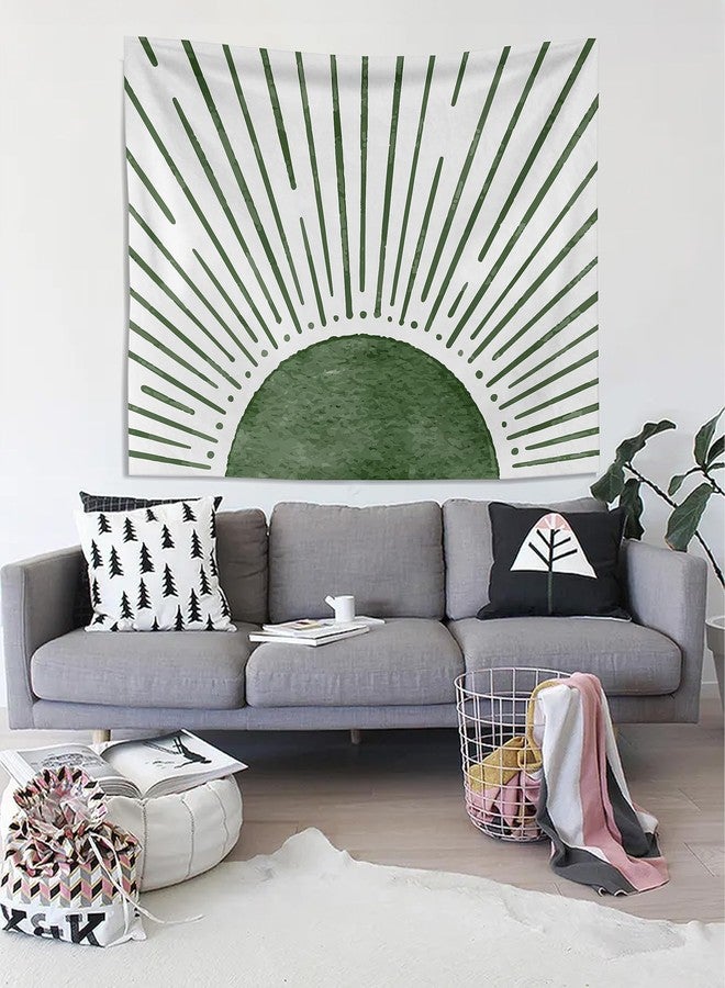 Knibeo Sage Green Tapestry - Boho Wall Decor for Bedroom & Living Room, 50x60 Inch Neutral Sun Tapestry - Image 3